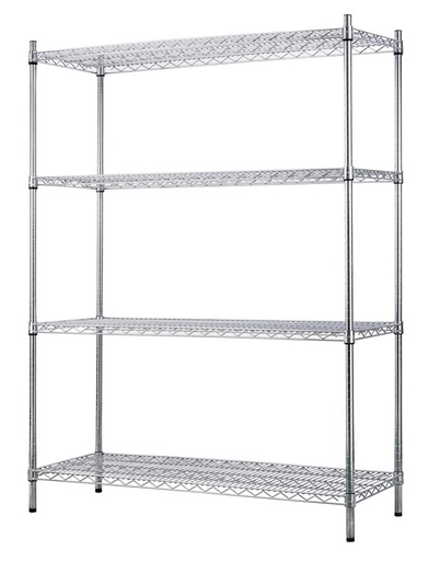 [1510096] Chrome Wire Shelving Set without set 150 x 60 x 2.00 M