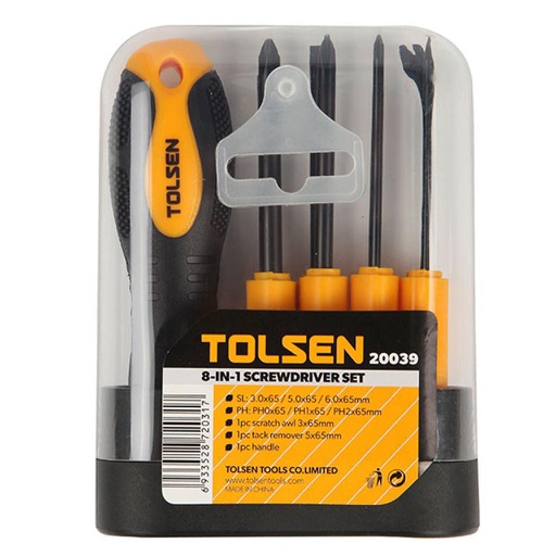 [1000264] Tolsen 8 in 1 Screwdriver interchangeable set 20039