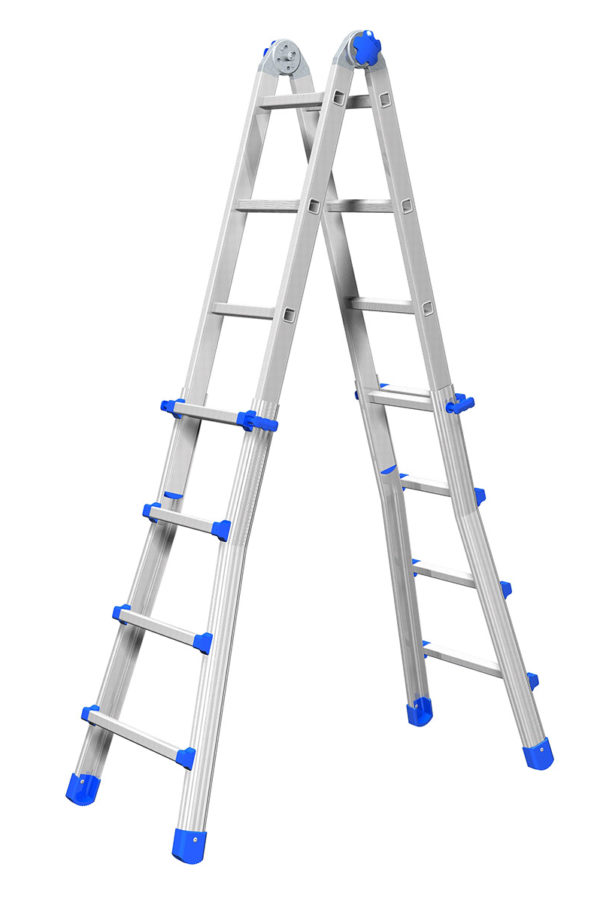 Marchetti Aluminium Telescopic Ladder EQUIPE 10 x 10 max 5.20 M Italy