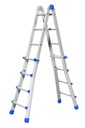 Marchetti Aluminium Telescopic Ladder EQUIPE 10 x 10 max 5.20 M Italy