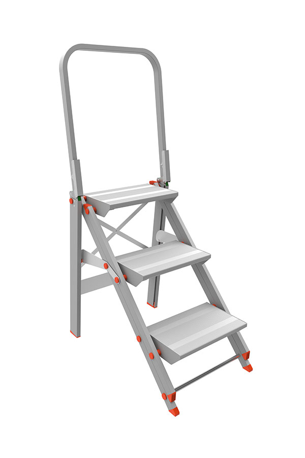 Marchetti CLASS PIU Ladder 4 Step wide 230 mm With Handle Italy Model 20524