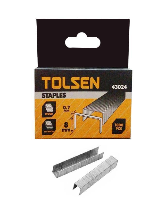 TOLSEN Staples  0,7x8 mm 1000 pcs 43024
