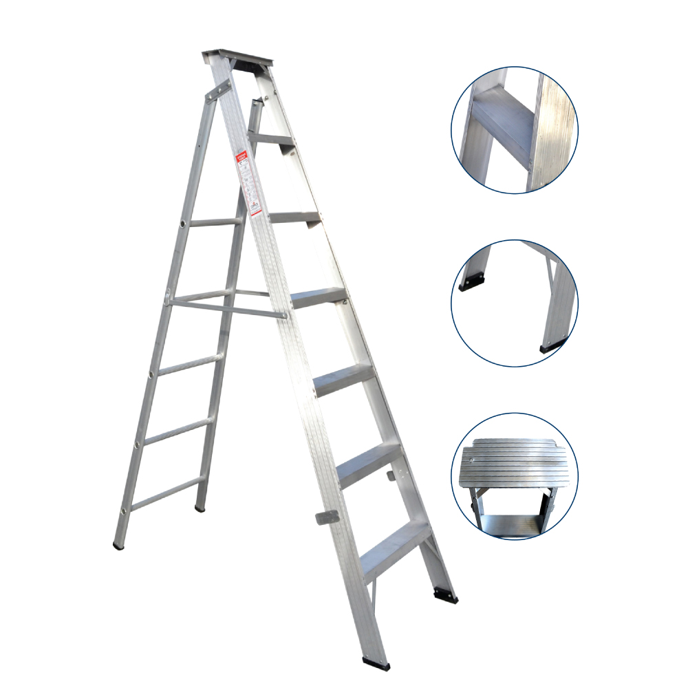 Mazaya 4 Step Ladder Aluminum KSA