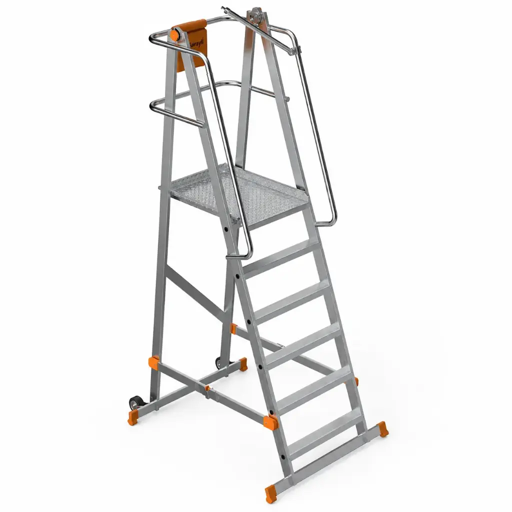 Sarayli Warehouse Ladder 5 + 1 Step 157 CM Model 8105 Turkey
