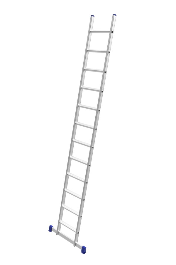 Marchetti Aluminium single ladder 2.45 M with rungs 30 mm Italy Model 20000