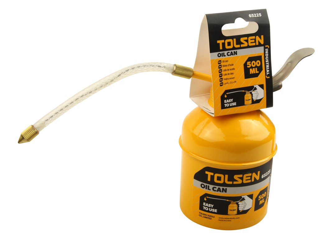 Tolsen Oil Can 500 ml Iron Robust pump with Zinc Plated 65225
