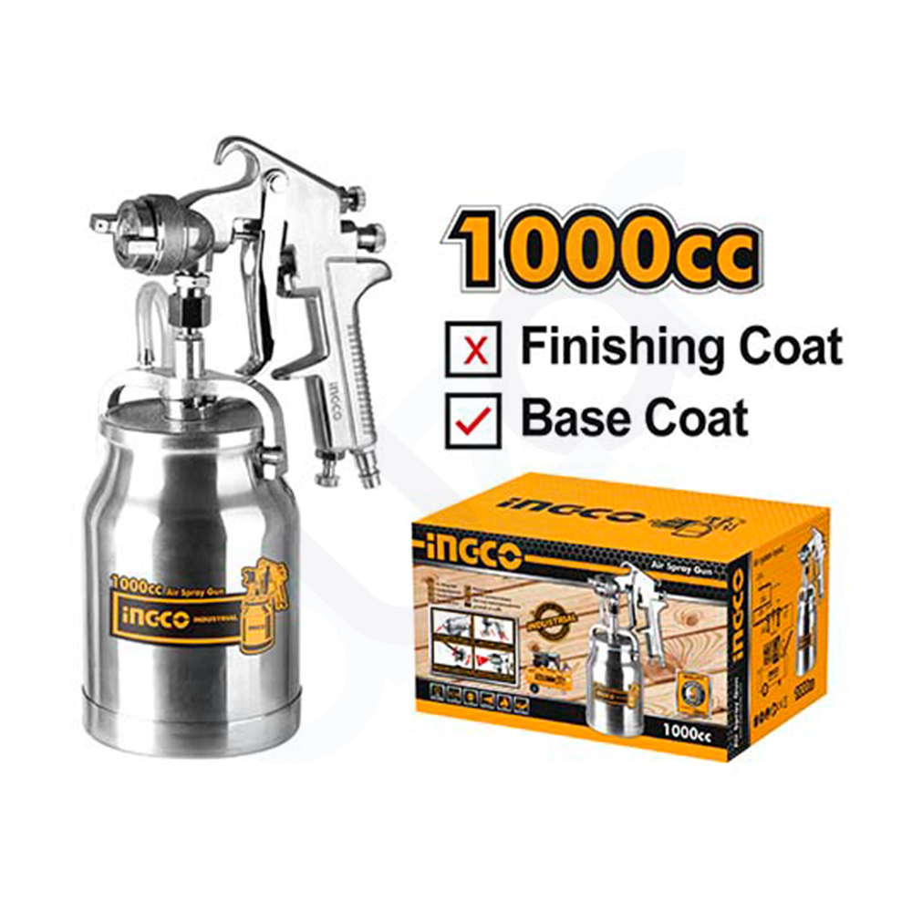 Ingco 1000cc Air Spray Gun for Base Coat ASG3102