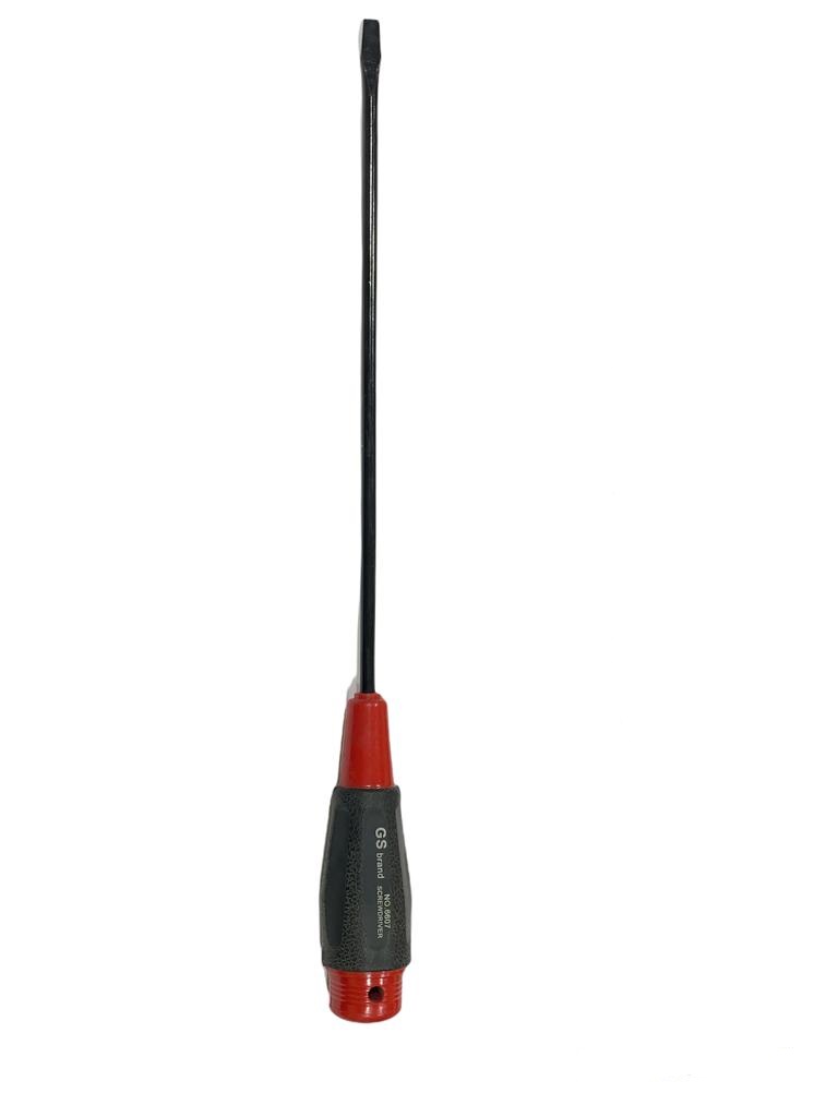 Screwdriver Red Handle Flat 12 inch 6607