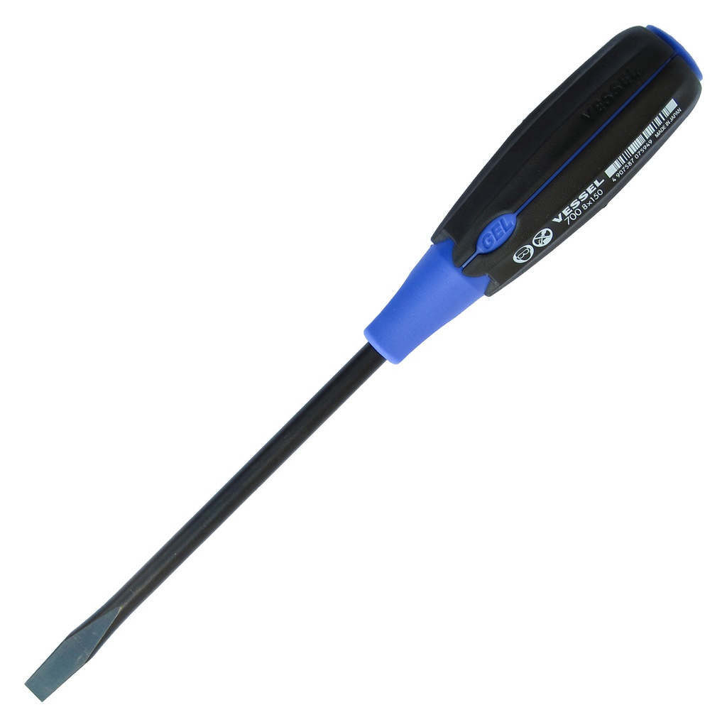 Vessel Super Cushion Screwdriver No.700 Flat 6 x 150 Japan