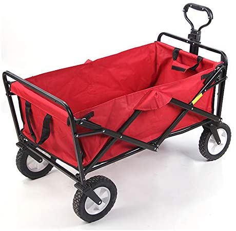 Folding 4 Wheel Outdoor Beach Trolley Red