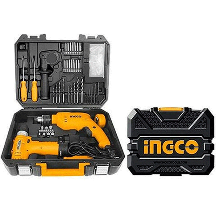 INGCO Tools set 128 pcs with Li-ion cordless drill / HKTHP11281