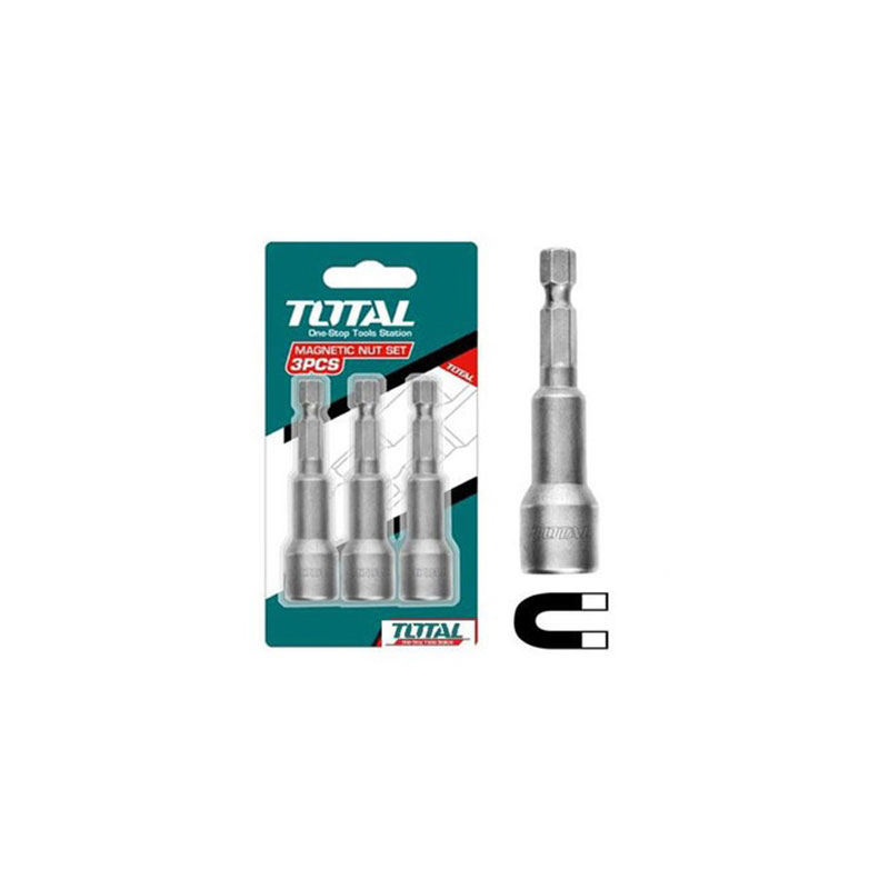 TOTAL Magnetic nut set 3 pcs  TAC271231