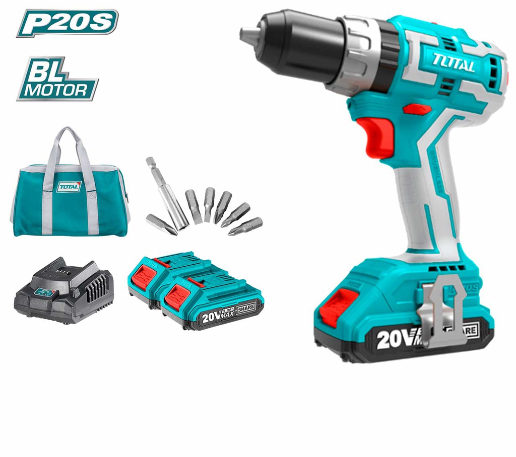 TOTAL 20V Lithium-Ion Brushless impact drill TIDLI20608