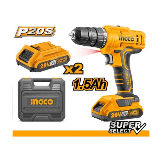 [CDLI20015] INGCO coedless drill 20v lithium ion / CDLI20012