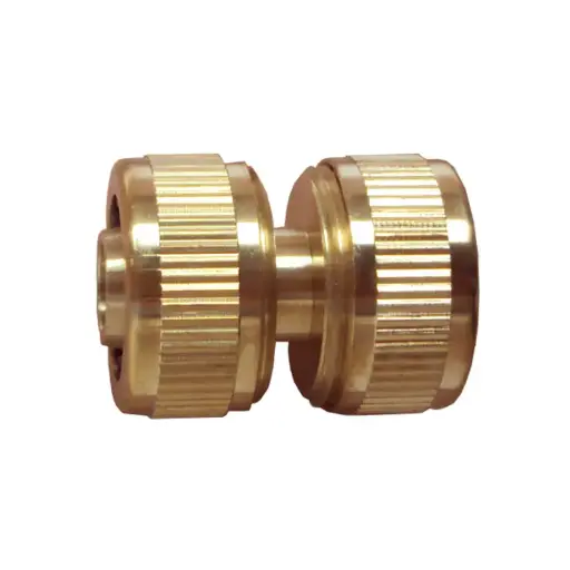 [86-761] Brass Hose Repairer with Couplers, 1/2"-13mm hose